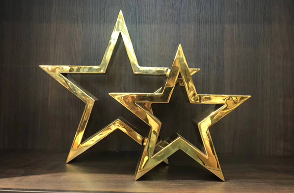 五角星造型不銹鋼折彎、激光、焊接、拋光加工